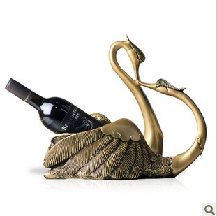 Bronze-coloured Couple Swan Wine Rack Style Wedding Gifts_3_1.jpg